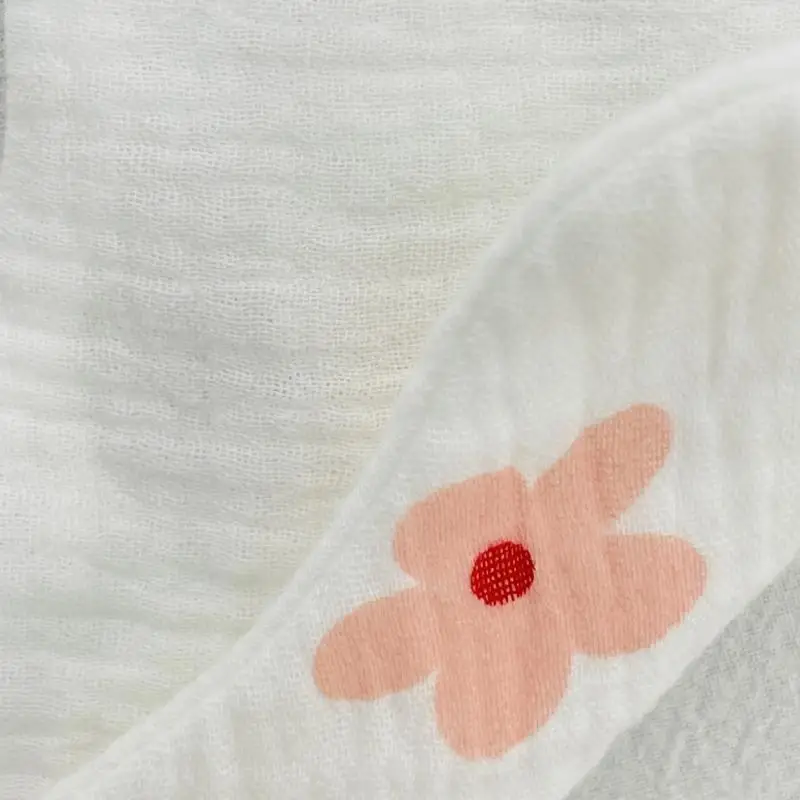 Baby Bibs 6-Layer Feeding Bib Handkerchief Round Burp Cloth Infant Shower Gift P31B