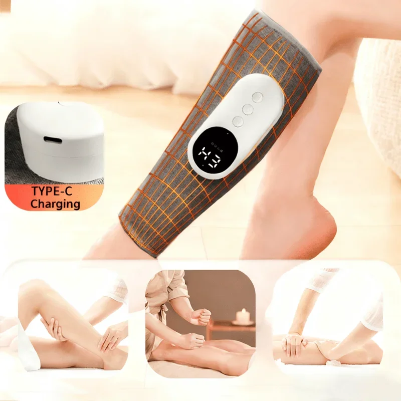

Electric Calf Massager 360 Air Pressure Compression Heat 3 Modes Leg Massage Machine for Pain Relief Leg Care Muscle Relaxation