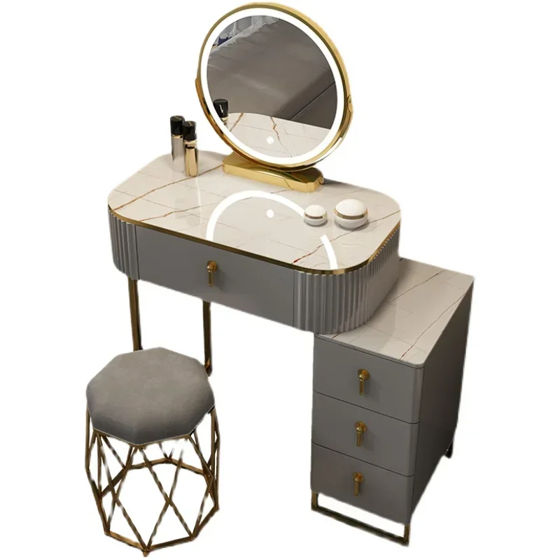 Vanity Dressing Table Nordic Mirror Drawers Console Computer Organizer Coffee Tables Storage Toaletka Z Lustrem Home Decoration