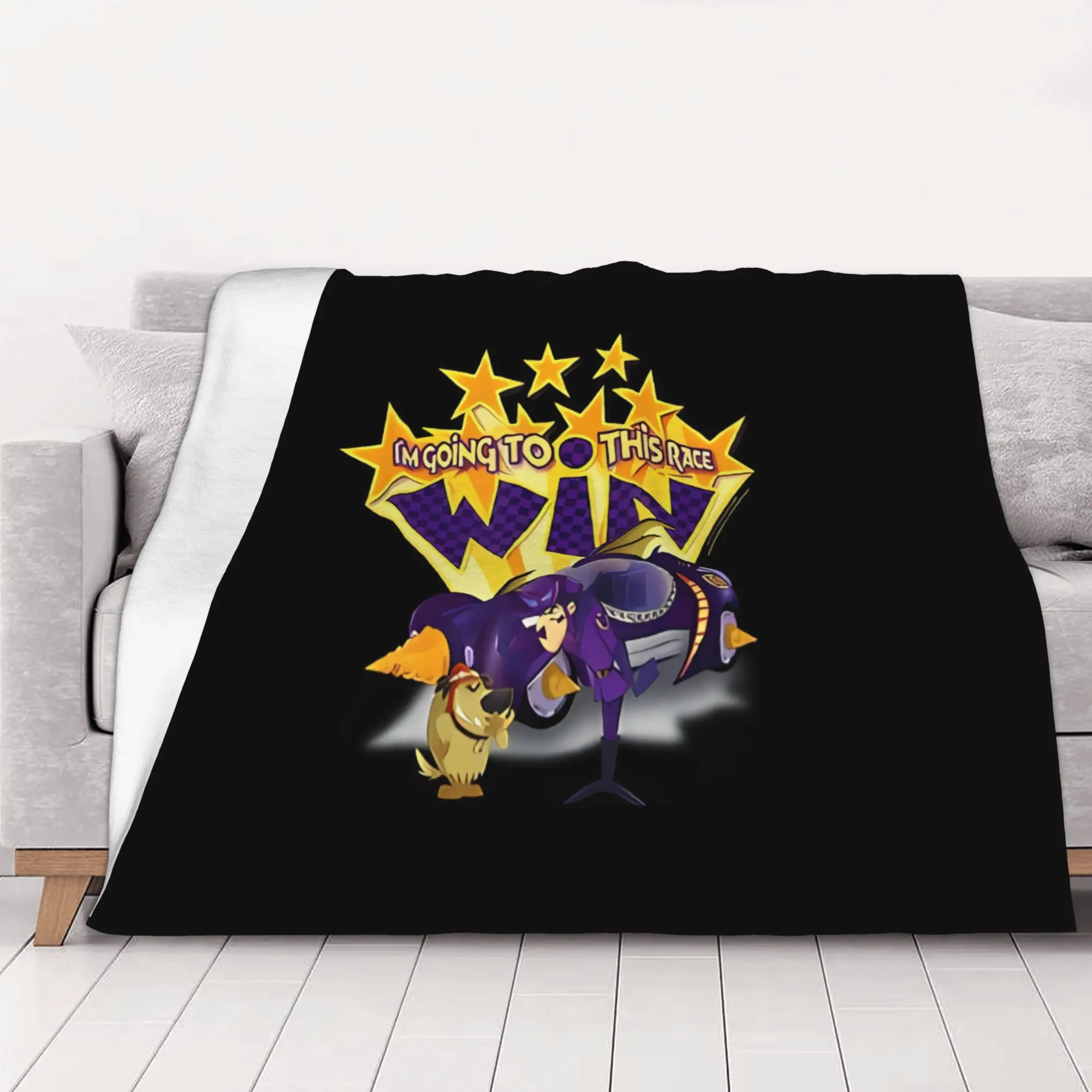 1PC home Cute Room Decor Cartoon Movie graphic Blanket Throw Blanket Dastardly Muttley Novelty Warm Blanket All Season