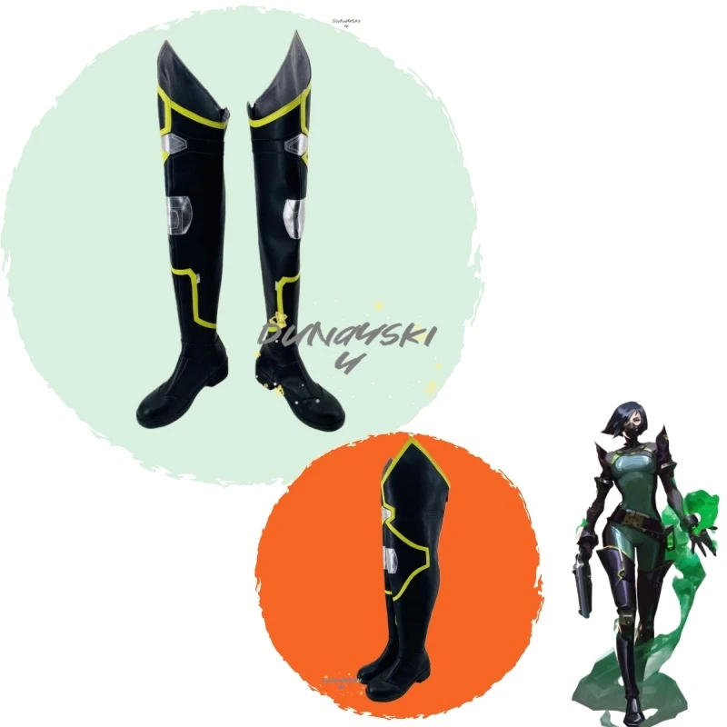 Game Valorant Vipe Shoes Cosplay Women Boots Halloween Carnival Party Boots cosplayAccessory Shoes