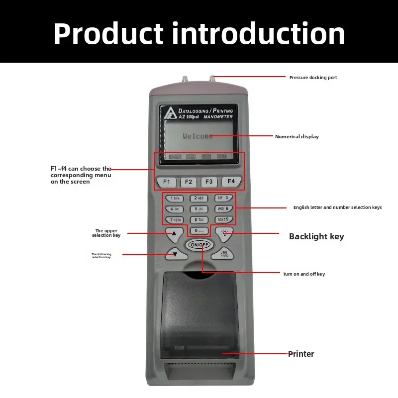

НОВЫЙ AZ9831 Манометр для хранения, Детектор давления газа в трубопроводе, Печатный манометр перепада давления