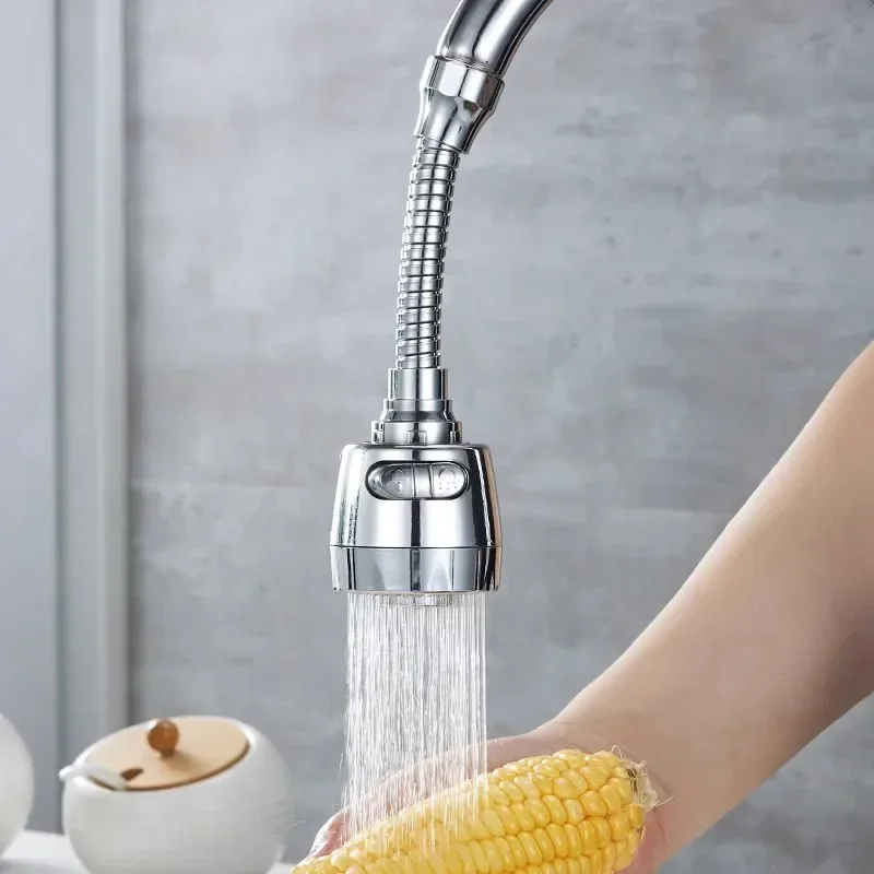 360 Diffuser Swivel Head Bath Faucet Bubbler 2 Mode Kitchen Faucet Nozzle Filter Adapter Bent Water Saving Tap Aerator Rotatable