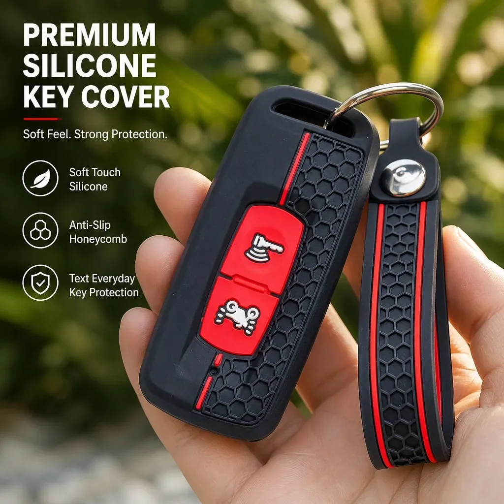 Silicone Motorcycle Smart Key Fob Cover for Honda PCX125 PCX150 PCX160 ADV150 Vario Click125 Shockproof Scooter Remote Key Shell