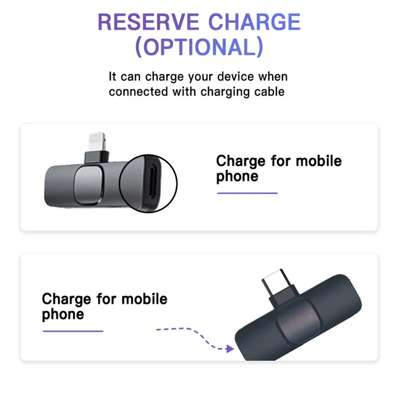 Microfono Lavalier Wireless registrazione Audio Video portatile risvolto microfono 3.5mm Mini Mic per iPhone Android Live Broadcast Mic