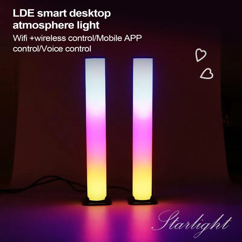 Decorative RGB Lights Smart Decorative Desk Light LED Ambient Lighting Voice Control Lamp For Game Movie Gathering Dating PC