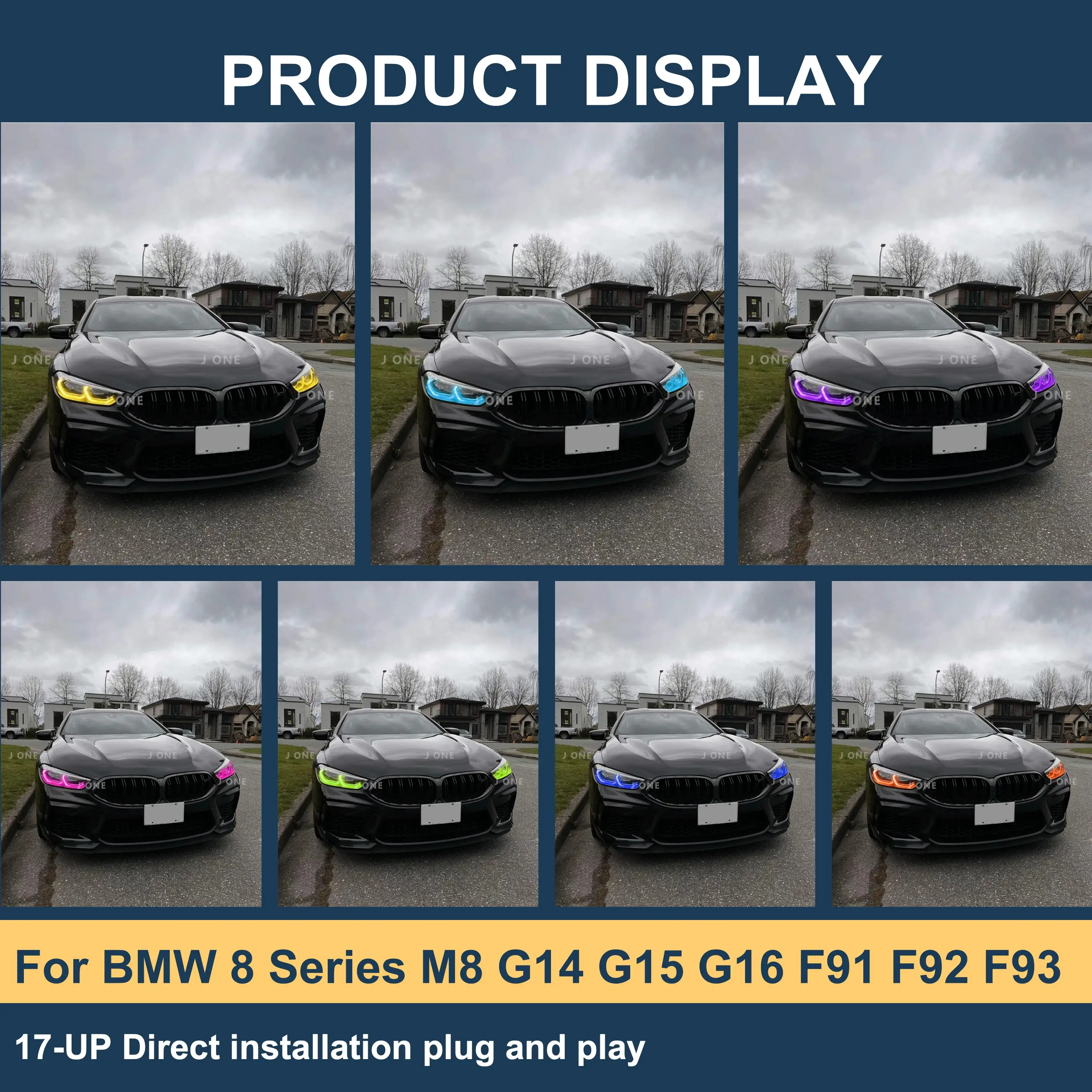 J ONE Drl Rgb Colour Control By Phone Headlight For BMW 8 Series M8 G14 G15 G16 F91 F92 F93 2017-UP Car Lights Led Headlight