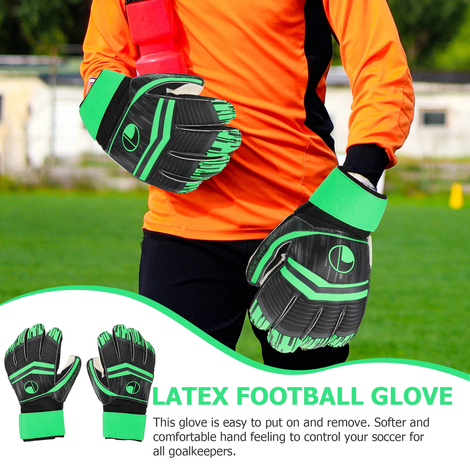 ゴールキーパー グローブ 快適なサッカー グリップ 滑り止め マッチ エマルジョン 全天候型トレーニング