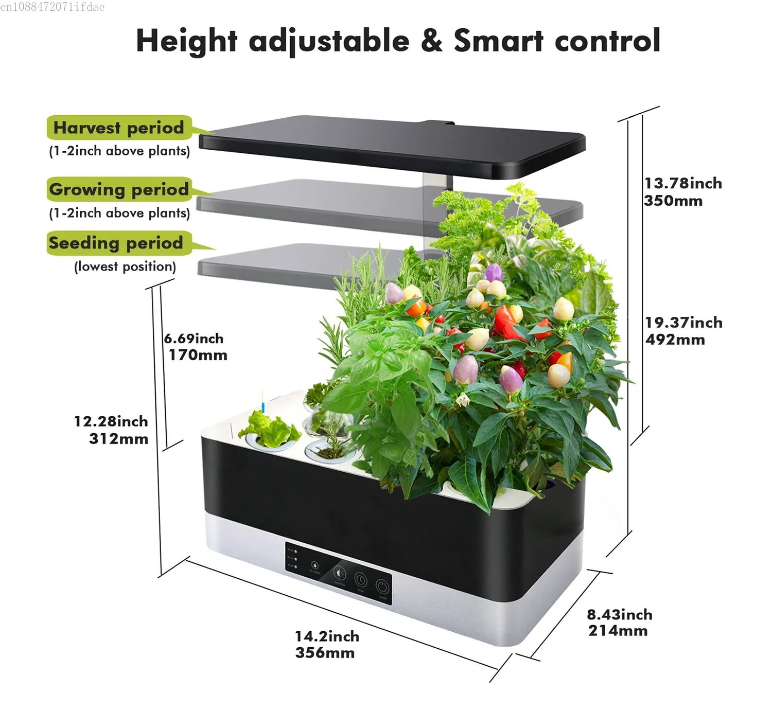 

J&C Planting System Indoor Herbal Hydroponic Plant Garden Kit Flower Pot Indoor Intelligent Garden Hydroponic