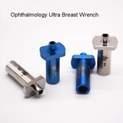 Ophthalmic stainless steel injection suction handle wrench titanium alloy super milk wrench straight 45 degree curved wrench
