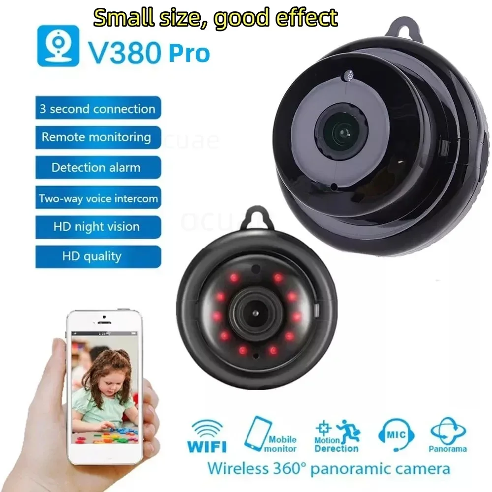 

1080P Wireless Mini WiFi Camera V380 Pro IP Home Security Cam CCTV Surveillance IR Night Vision Motion Detect P2P Baby Monitor