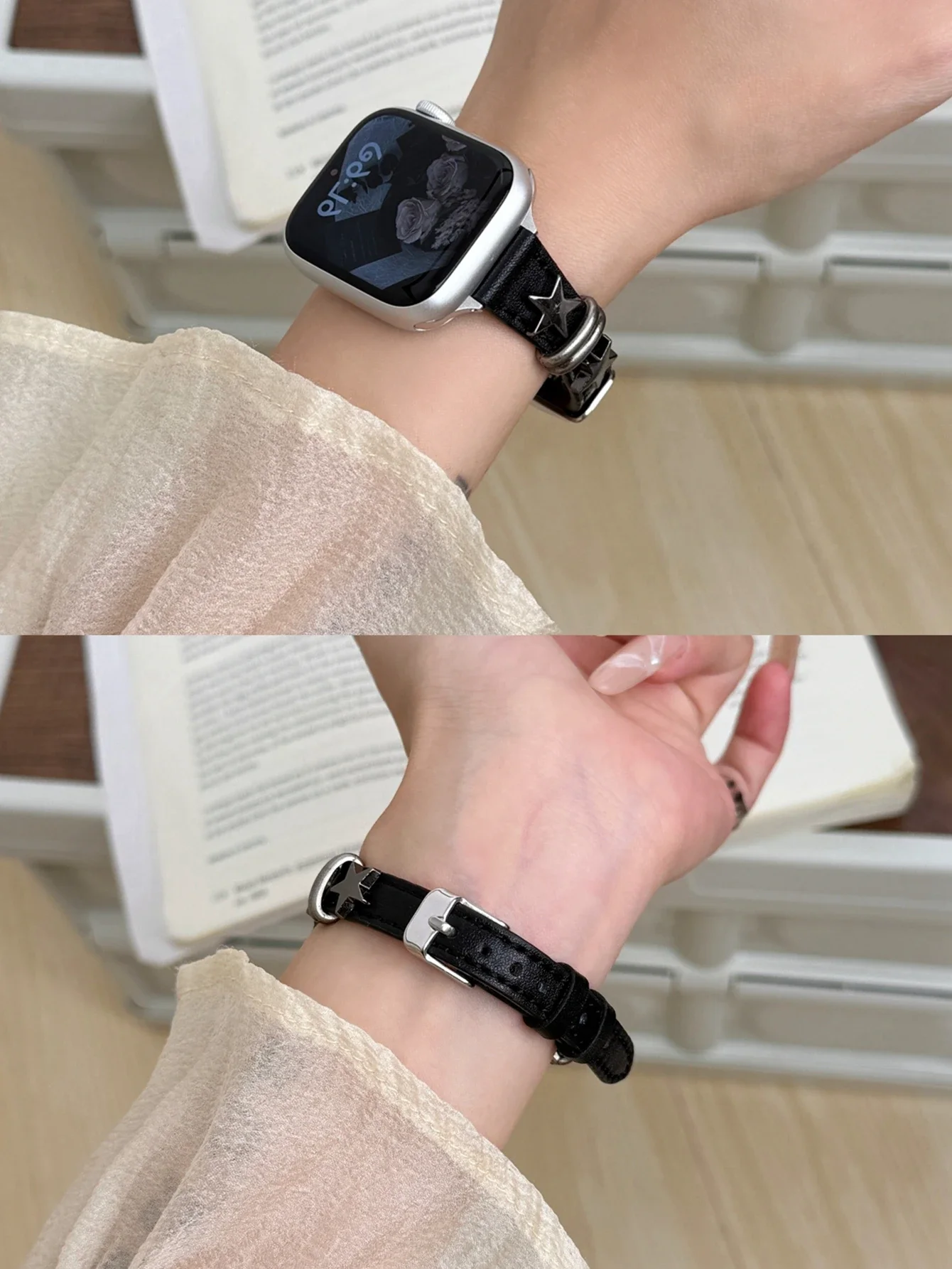 ممتاز فاسق حلقة جلدية ل سوار ساعة يد آبل النساء 11/10/9/8/7 38 مللي متر 40 مللي متر 41 مللي متر 42 مللي متر 44 مللي متر 45 مللي متر 46 مللي متر 49 مللي متر حزام