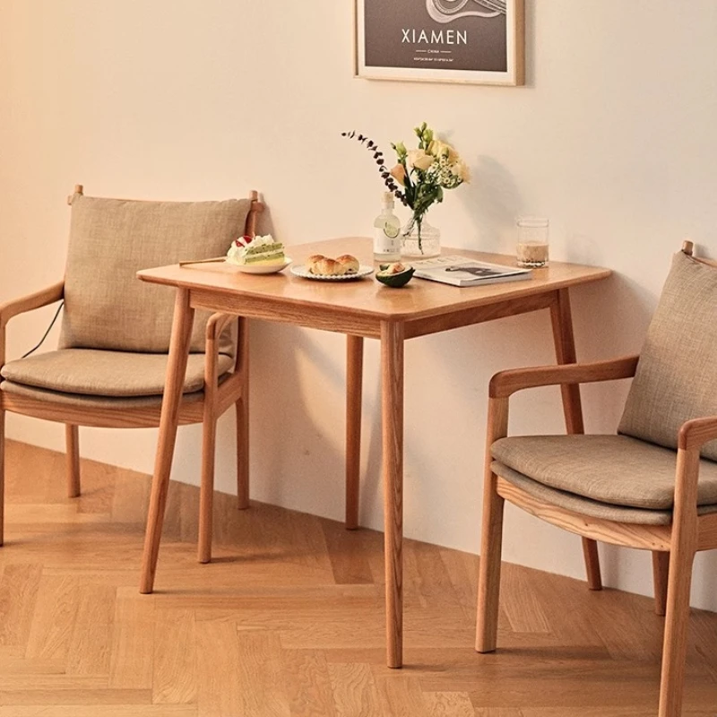 

Nordic Lightweight Luxury Comfortable Solid Wood Dining Chair Backrest Armrests Chair Sencillo Y Bonito Dining Room Furniture