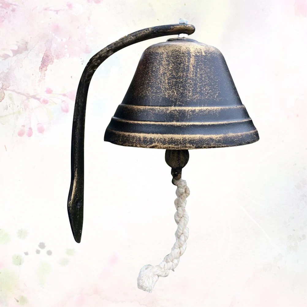 جرس الباب الرجعية الحديد الزهر صوت واضح داخلي في الهواء الطلق مقهى جرس الزخرفية هدية عيد الميلاد باب الديكور دائم طويل