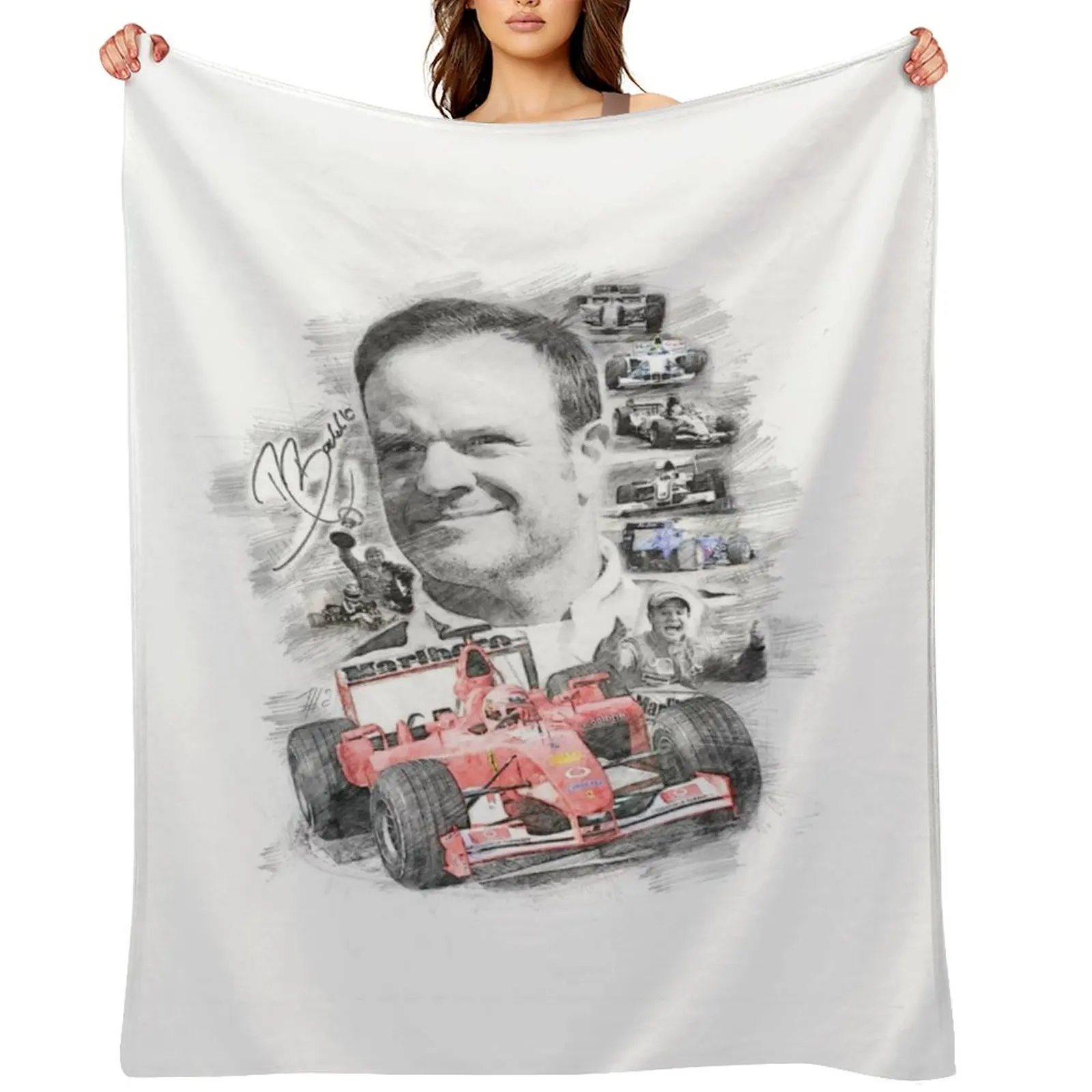 

Rubens Barrichello Throw Blanket Weighted Cute Plaid Sofa Quilt Bed covers Blankets