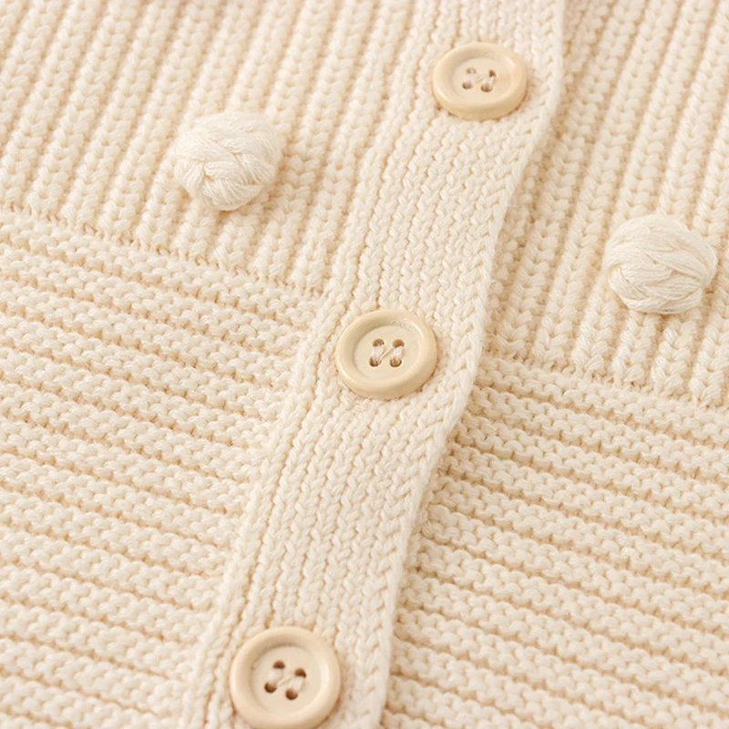 Winter Spring Korean Style Children Clothes Toddler Baby Girl Knitting Cardigan Long Sleeve Solid Color Sweater Cardigan Coat