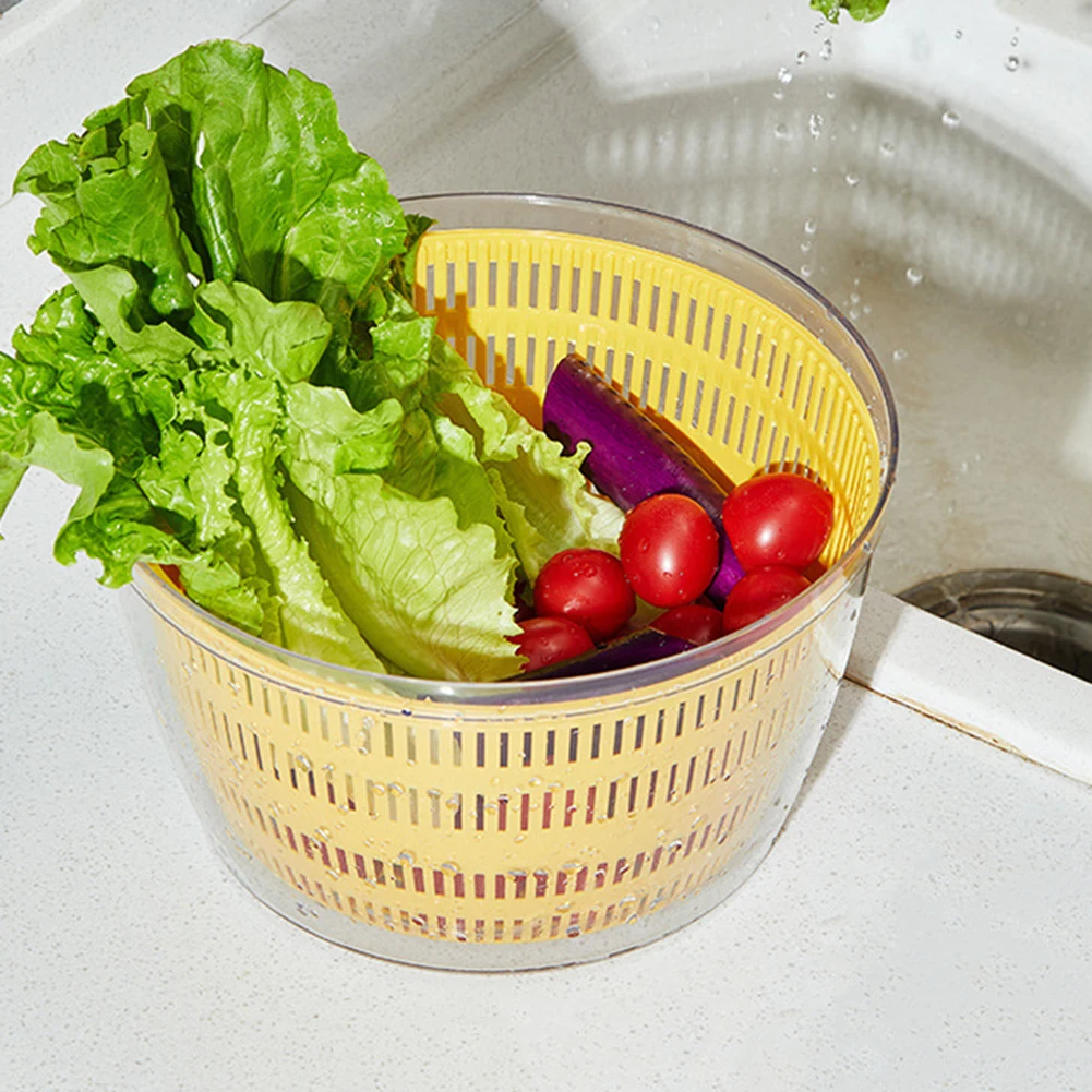 Salad Spinner Fruit Vegetable Household Salad Dehydrator Multifunctional Rechargeable Lettuce Dryer Quick Dry for Fresh Crisp