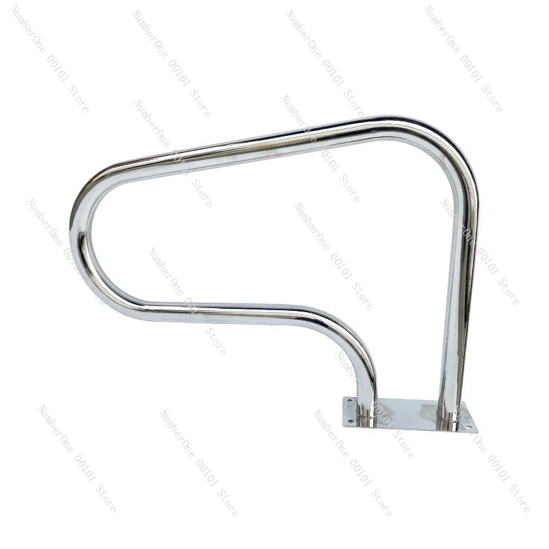 Swimming pool escalator 304 stainless steel handrail sewer ladder stair ladder non-slip thickened pedal