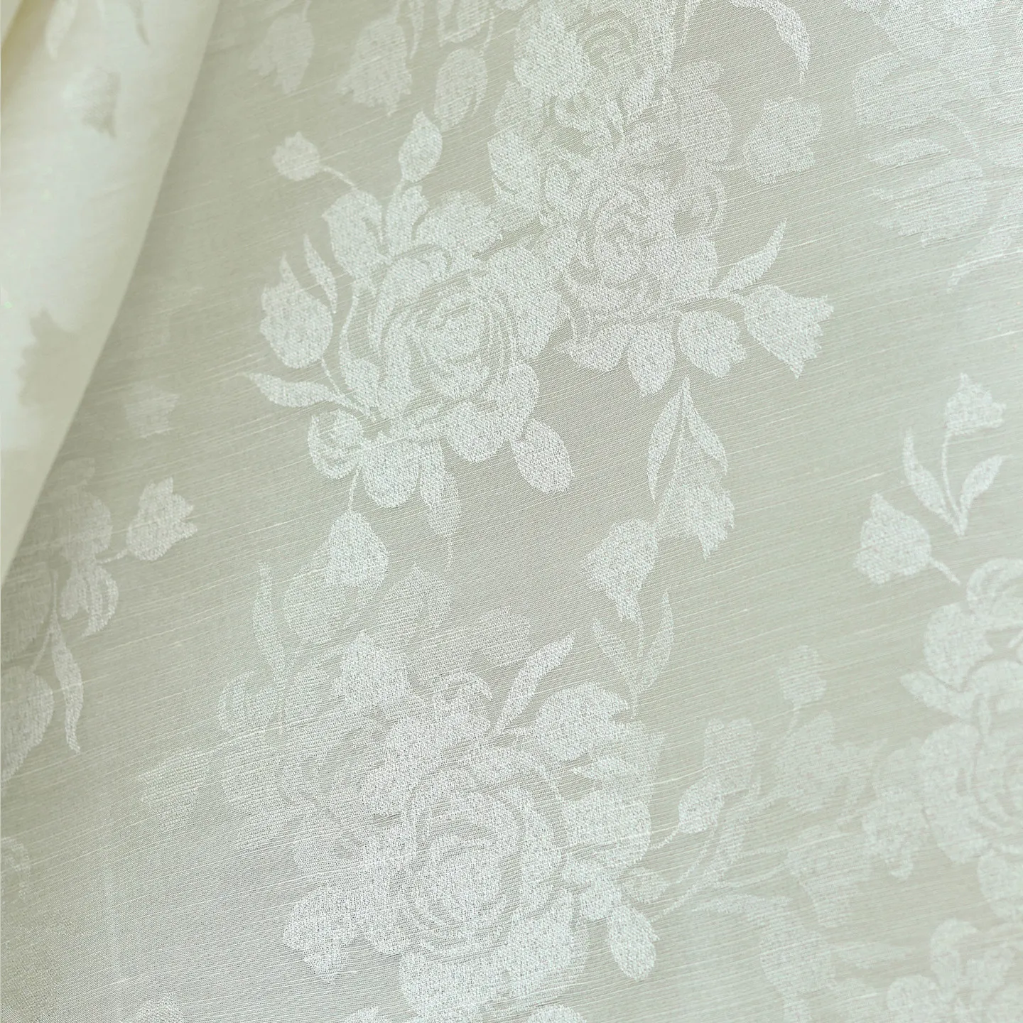 High Quality Beautiful Shadow Warm Jade White Silk Jacquard Linen Silkworm Silk Fabric Clothing and Dress Cloth