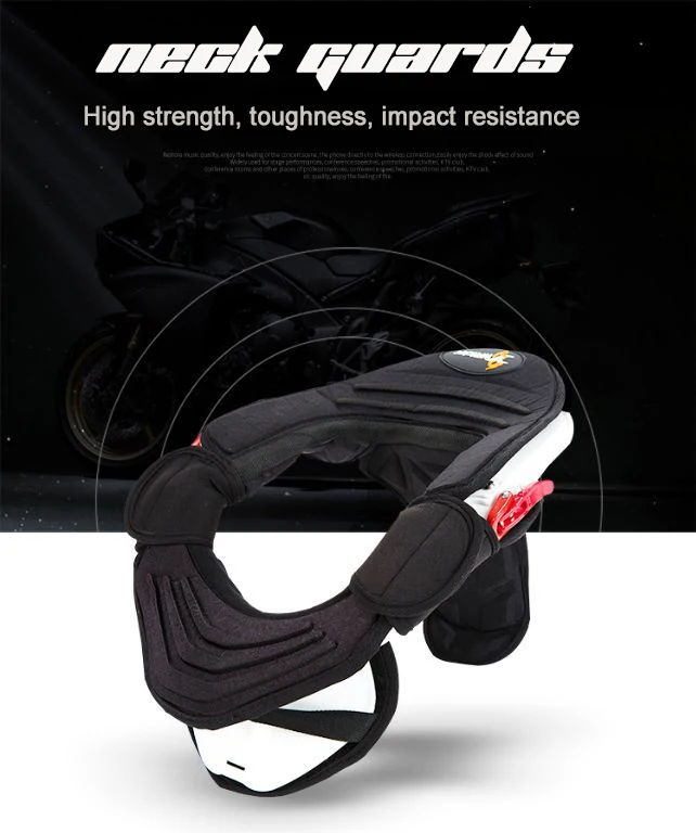 Adjustable Size Motocross Racing Neck Guard Patent Design Sports Pillow for Riding Motorcycles Karts Protective Neck Accessory