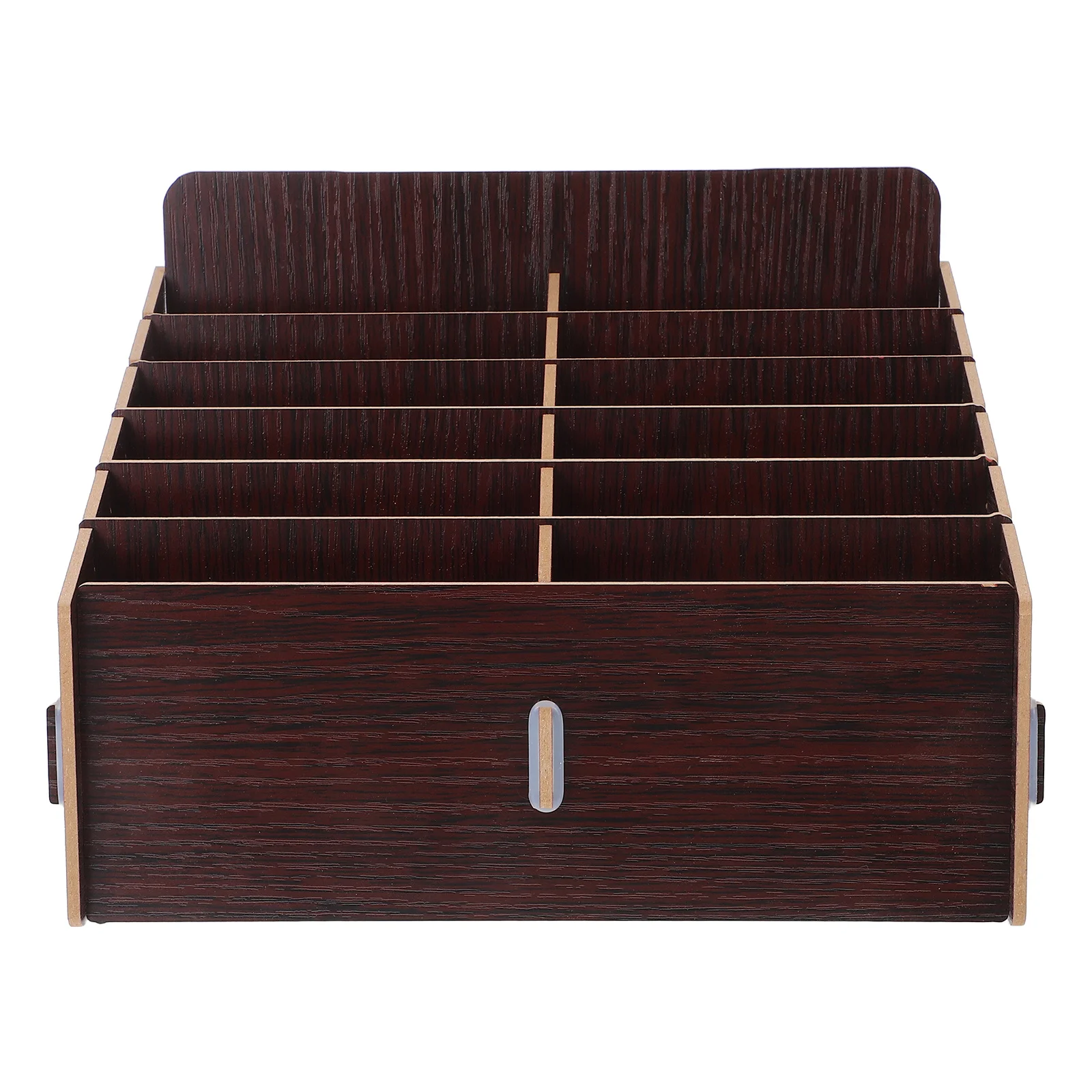 Multifunctionele desktop houten houder opbergdoos 12-compartimenten houten celorganizer voor kantoor school thuis houdt telefoons pennen