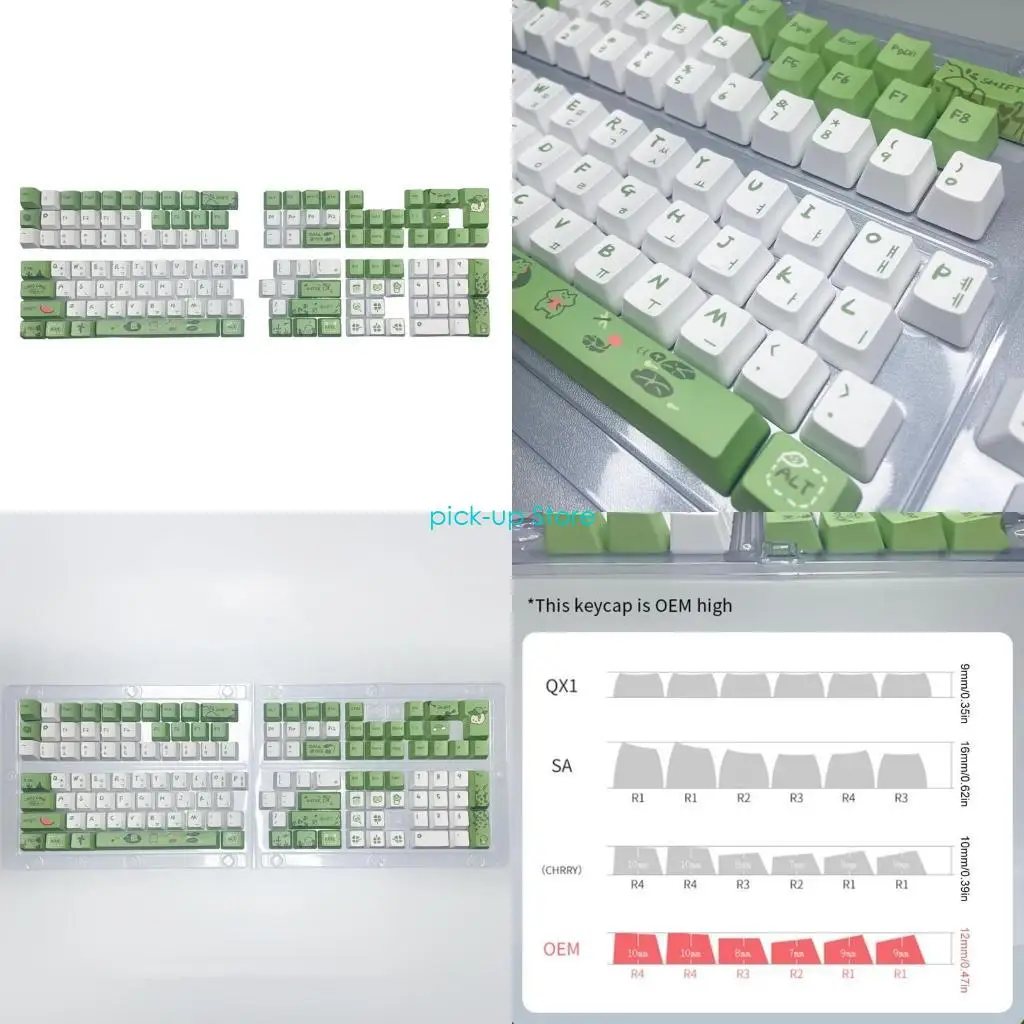 

Q5WA Ergonomic XDA /OEM Keycaps Korean Keycaps for 61 64 68 75 98 104 108 Keyboard Enthusiasts Keycaps for Improve Typing