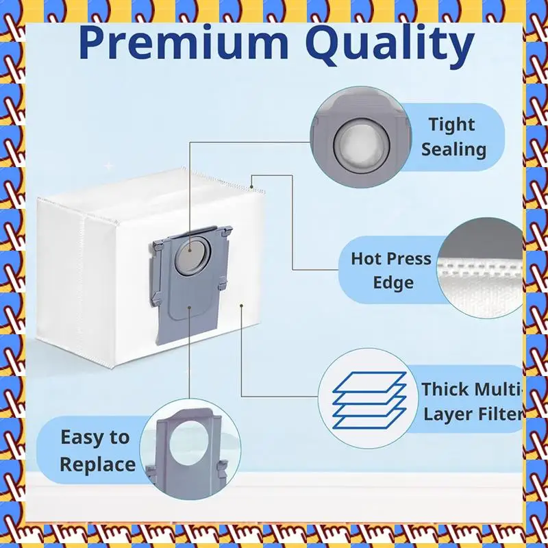 A20M 16 قطعة أكياس الغبار ل Roborock Q5/Q5 +/ Q5 Max Plus/Q7 Max +/S7/S8 Pro Ultra/Q8 Maxv/Q10 S5 +/ G10S + ملحقات المكنسة الكهربائية
