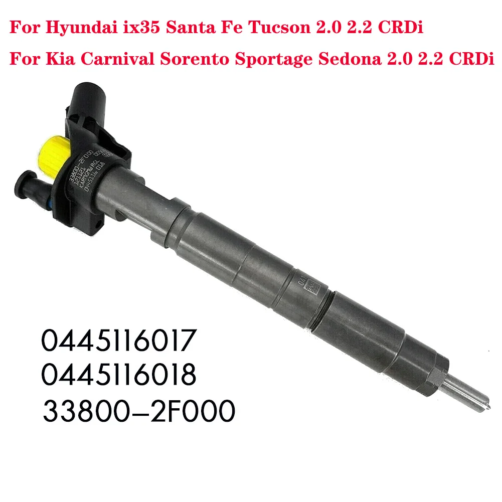 4PCS 0445116018 33800-2F000 New Diesel Fuel Injector Nozzle For Hyundai Santa Fe ix35 Maxcruz KIA Sportage Sorento 2.0 2.2 CRDi