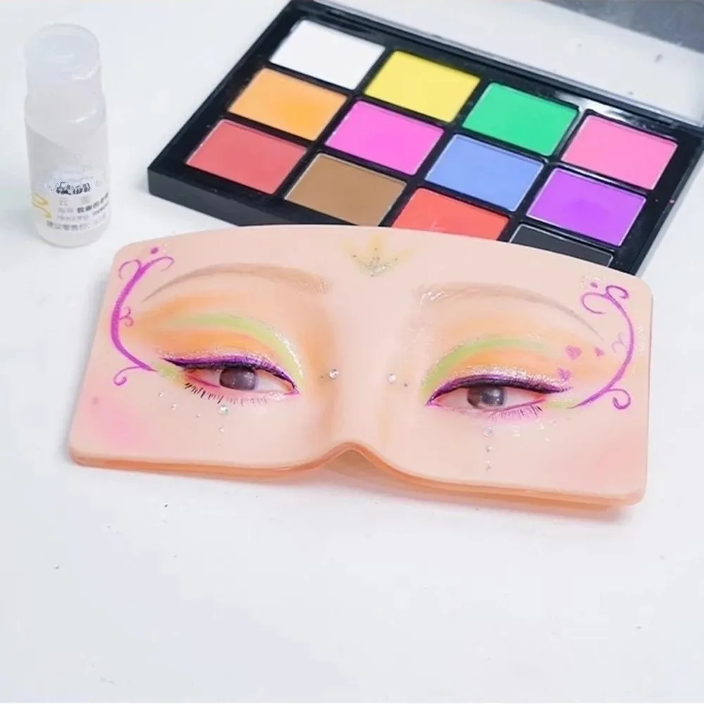 Silicone Material Makeup Practice Board Reusable 3D Realistic Model Eyebrow Tattoo Practice Skin Multi-pourpose