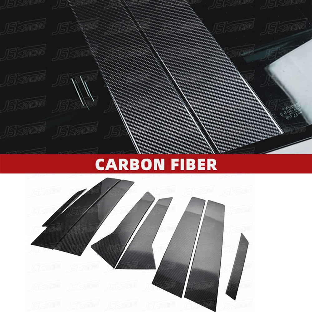 Dry Carbon Fiber Car Window B C Pillar Trim Covers (8 Pcs) For Porsche Macan 2014-2017(JSKPCMC14025)