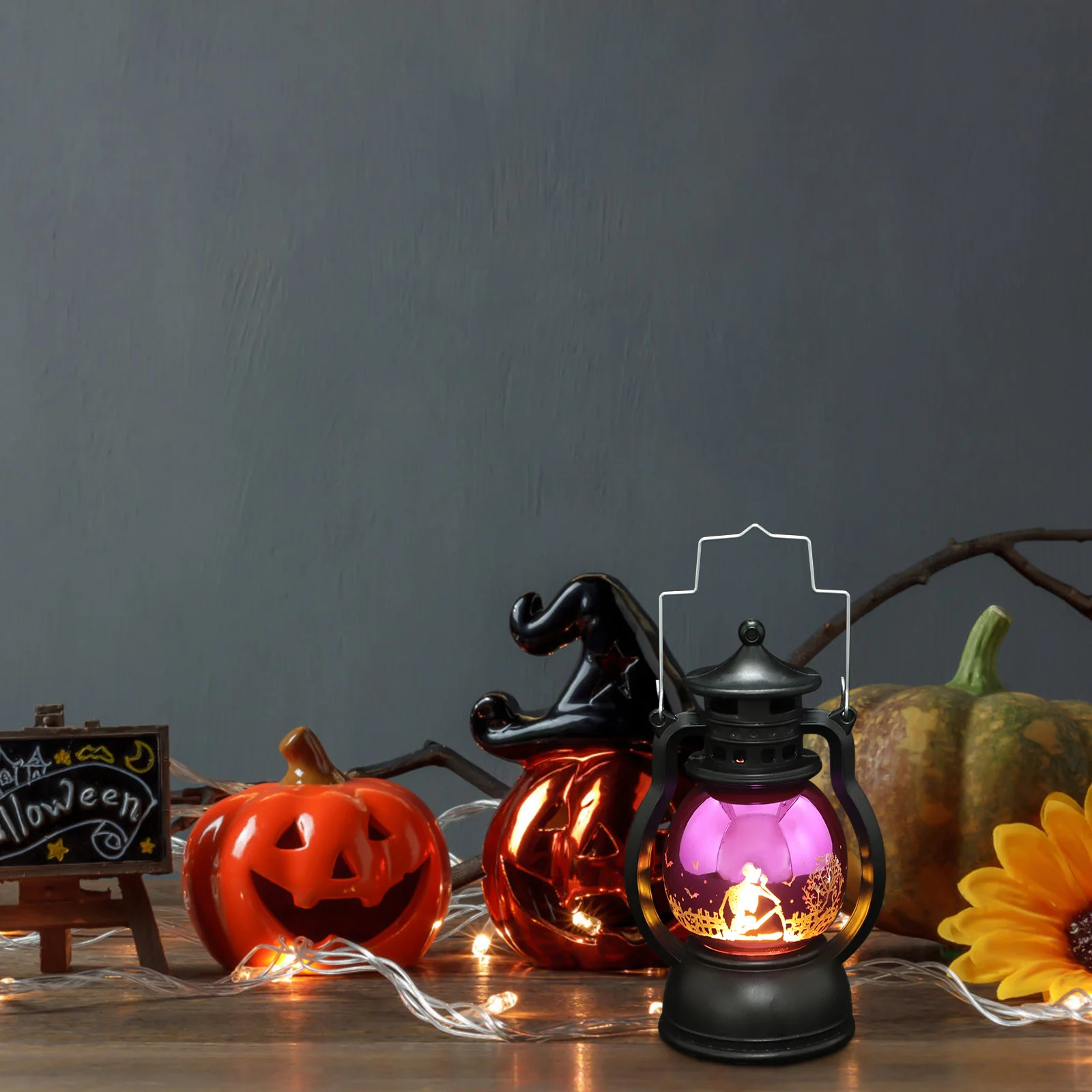 

Lantern Night Light LED Kerosene Lamp Ornament Vintage Decor Old Fashioned Desktop Lighting Electronic Component