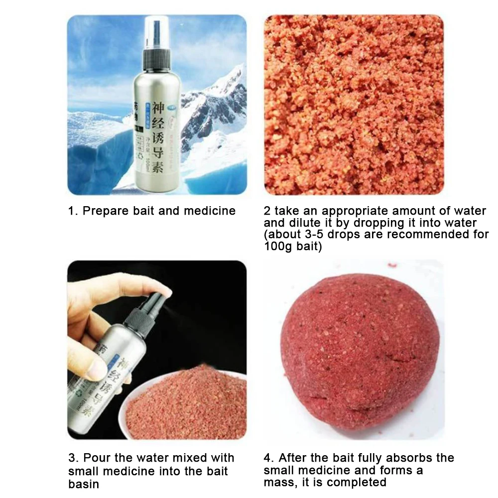 Cebo de pesca práctico, 100ml