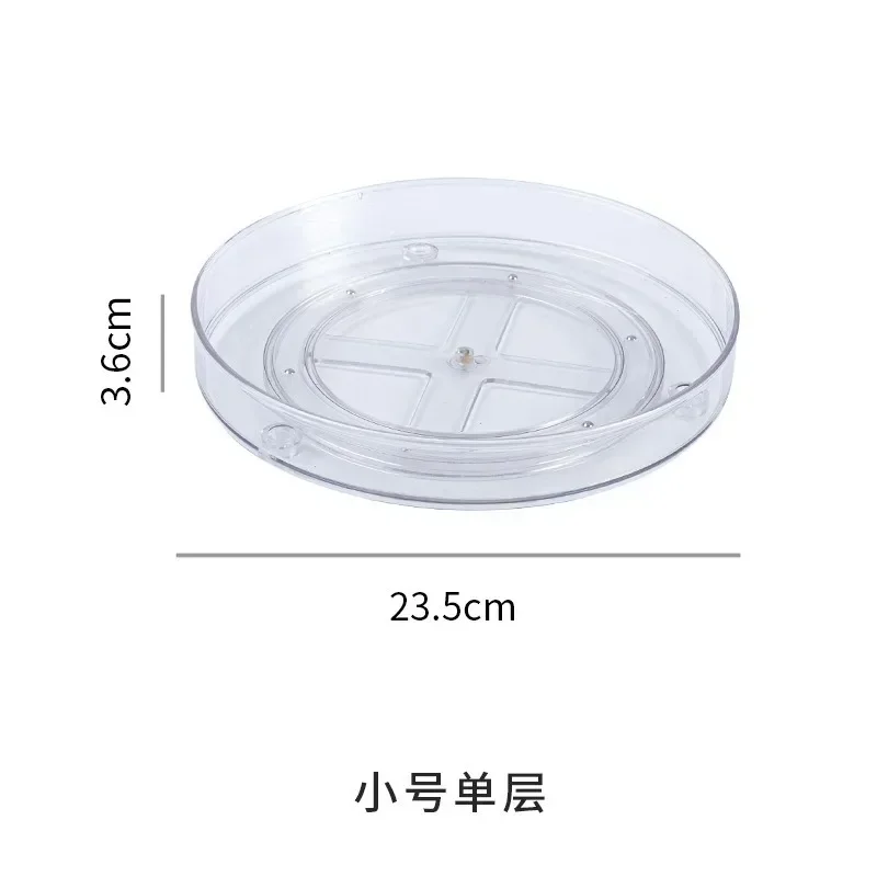 منظم القرص الدوار Lazy Susan، منظم الثلاجة الدوار 23 سم 27 رف توابل قابل للدوران لثلاجة خزانة المطبخ