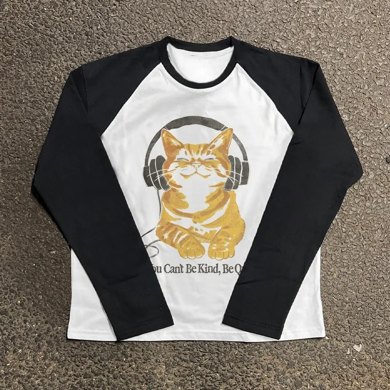 

Korean Casual Top 2000s Y2k Printed Women's T-shirt Harajuku T-shirt Fun Pattern T-shirt Women