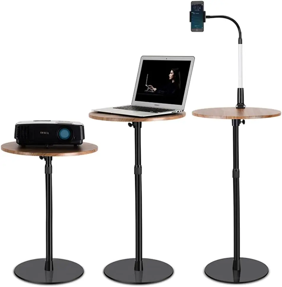 Mesa de bar de 15,75 polegadas, pequena, redonda, altura ajustável, 22,64-33,46 polegadas, mesa lateral multifuncional para pub, bar, jantar, bistrô, café