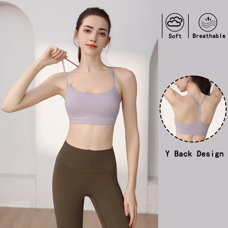 

No-wire Seamless Running Bras Women Sportswear Impact Longline Strappy Top Yoga Sexy Halter Girl Sports Vest Clothing Gym Workou