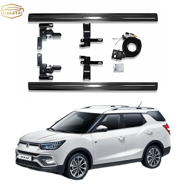 

Wholesale Factories Car Parts Auto Spare Electric Running Board Automatic Side Step Aluminum Side Pedal For Ssangyong XLV
