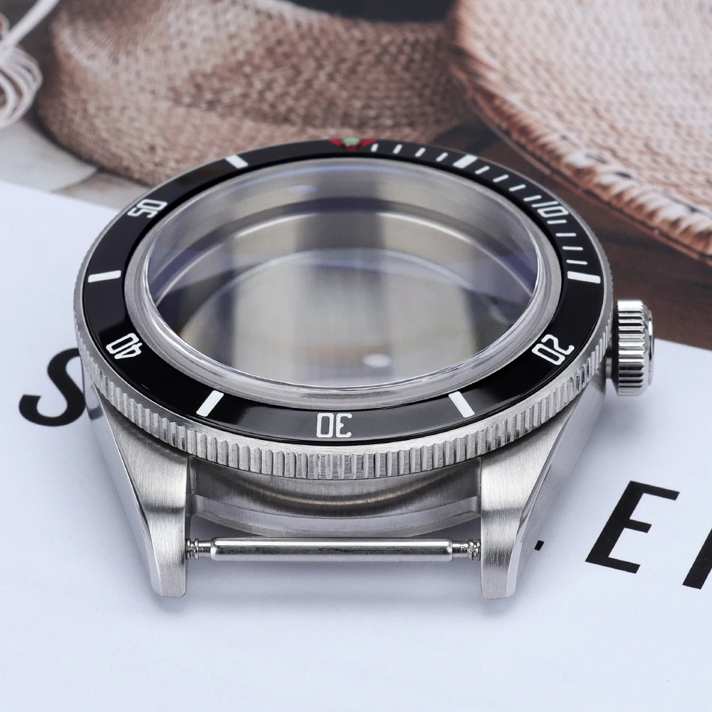 38.8mm Silvery Brushed NH35 Watch Case Stainless Steel For NH35 NH36 NH38/34 Automatic Movts Mod BB58 Black Bay Seiko Mods Parts view 4
