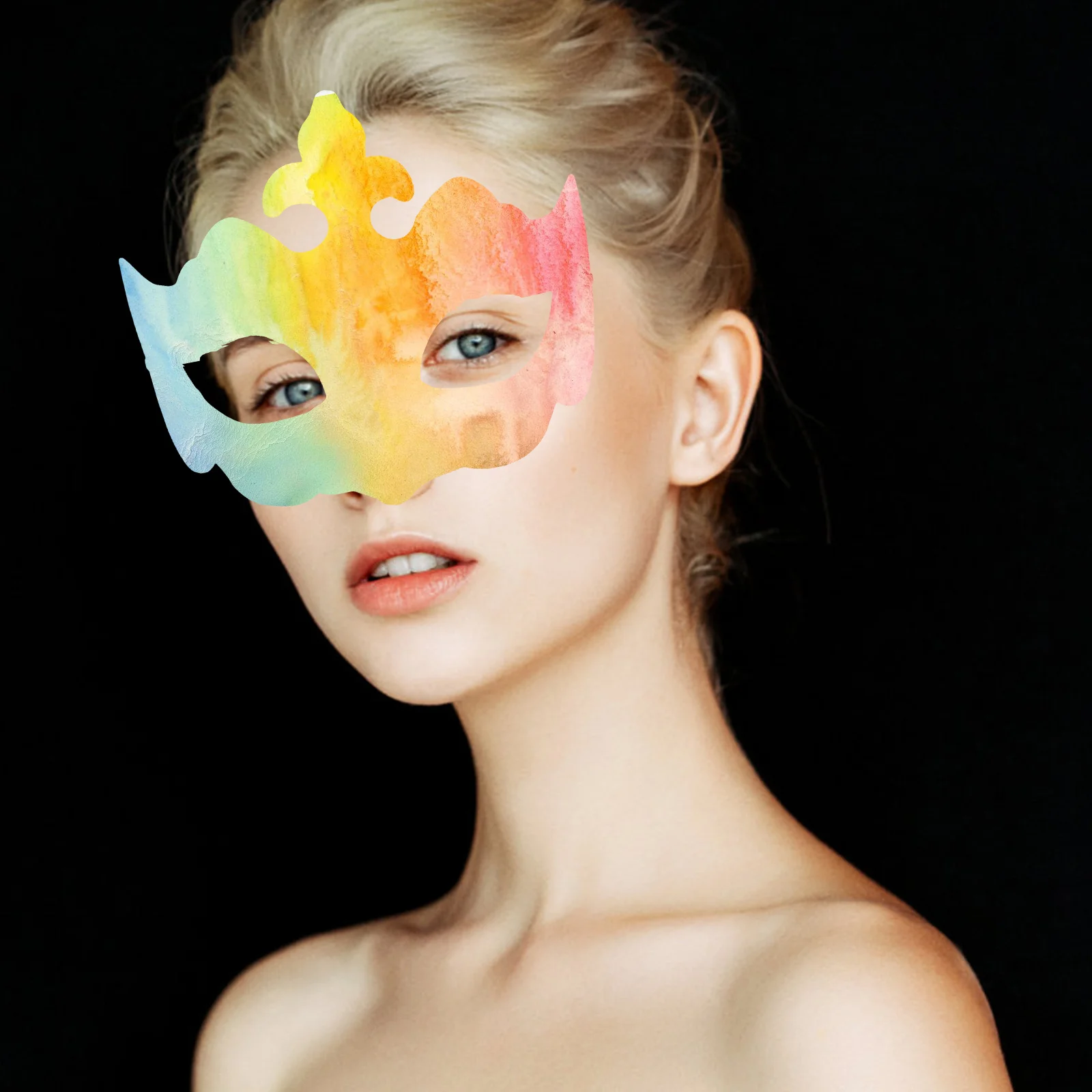 

12 Pcs White Paper Masks DIY Blank Graffiti Masquerade Party Halloween Costumes Paint Adult Accessories Carnival School Events