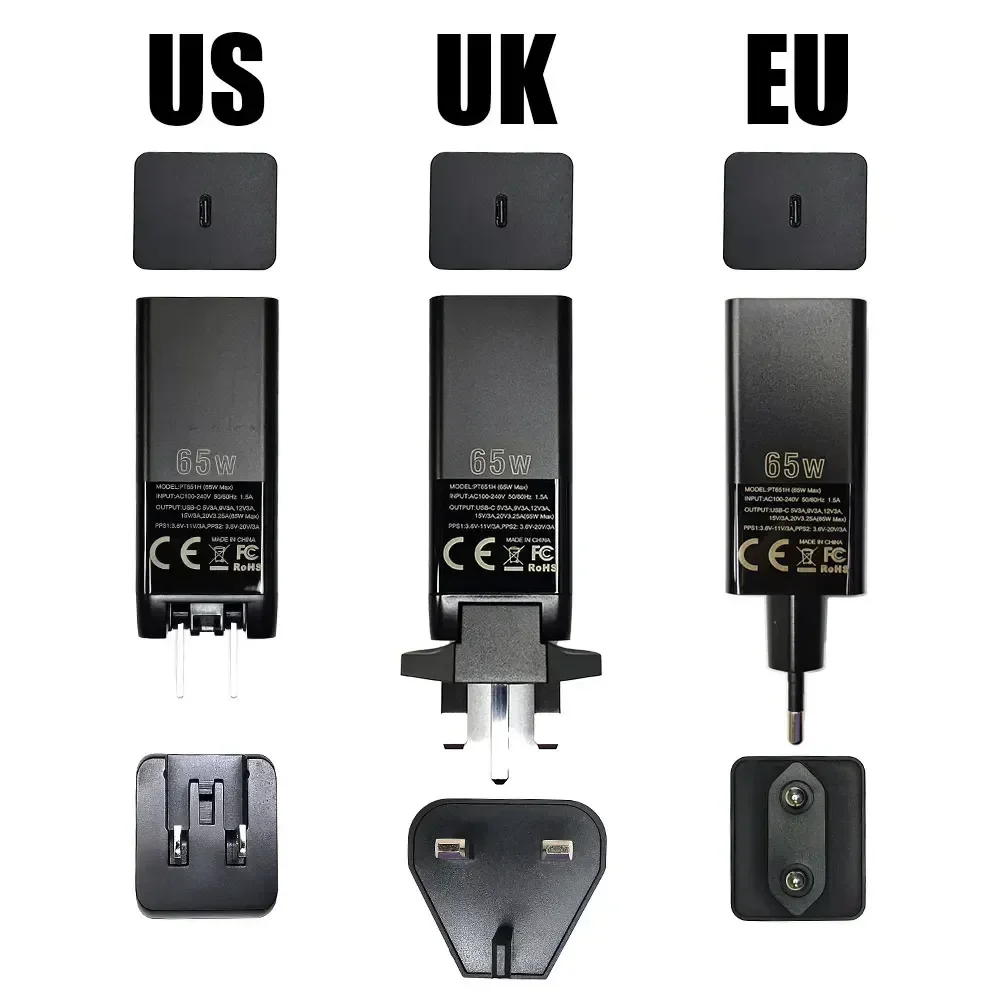 Imagem -02 - Carregador com Cabo Adaptador Tipo-c Fontes de Alimentação Completa para Pinecil Ferro de Solda Pps Celular ue Eua Reino Unido pd 65w Pine64-ac