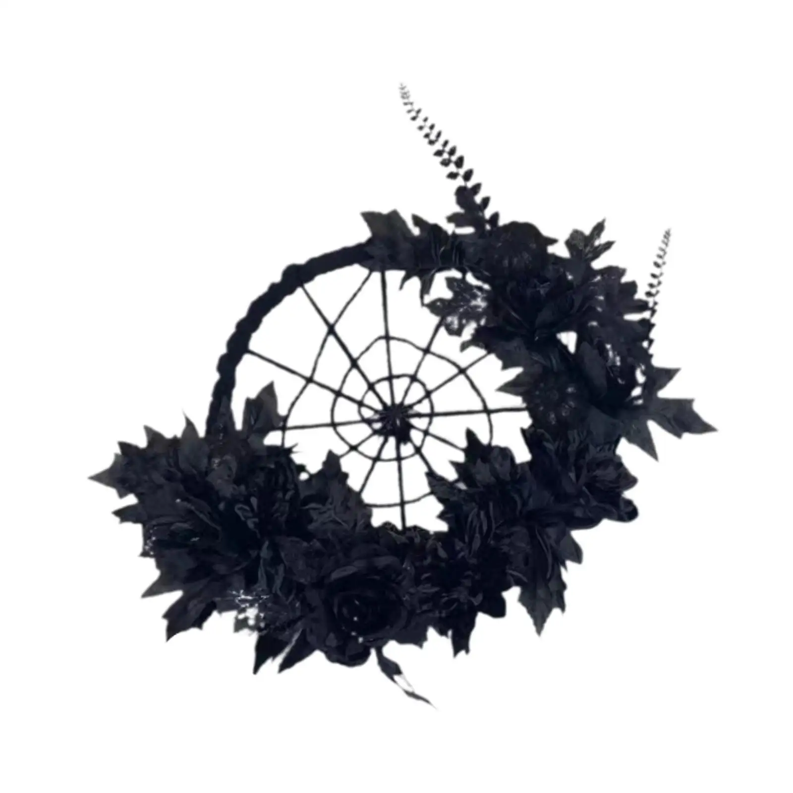 Halloween Wreath,Decorative Garland for Front Door Spring Decorations Party Wall Hanging Ornament Round for Indoor Outdoor