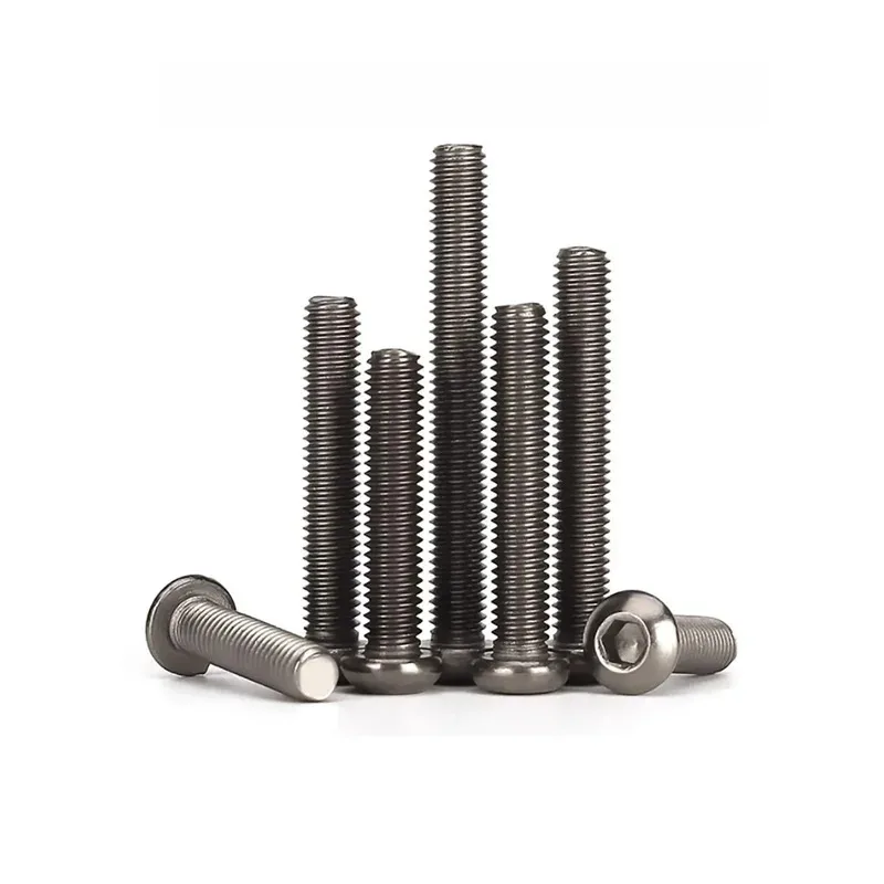Biocompatible Titanium Bolt for Weight Reduction Solutions Hex Socket Pan Head Pure Titanium M2 M2.5 M3 M4 M5 M6