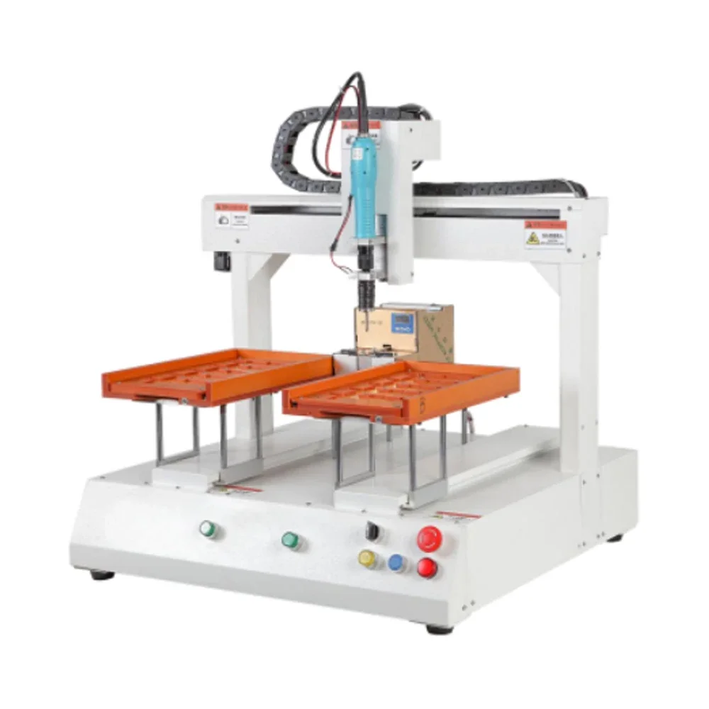 

Screw Tighten Robot Servo Screw Driver Machine With Auto Feeding System Double Station Automatic Locking Screw Machine