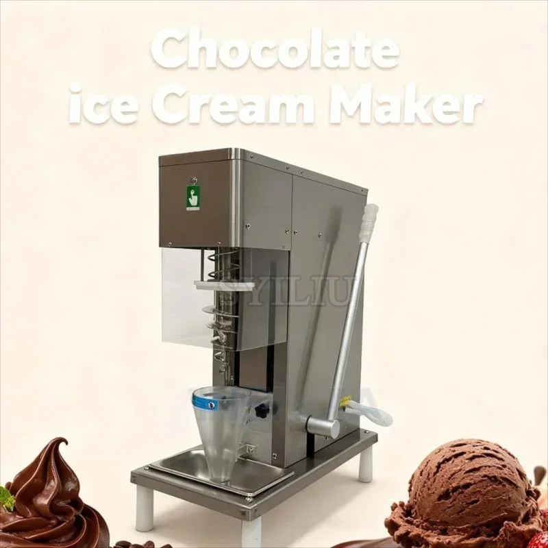 110V 220V Stainless Steel Swirl Drill Yogurt Real Fruits Ice Cream Blender Mixer Frozen Fruit Swirl Drill Ice Cream Machine
