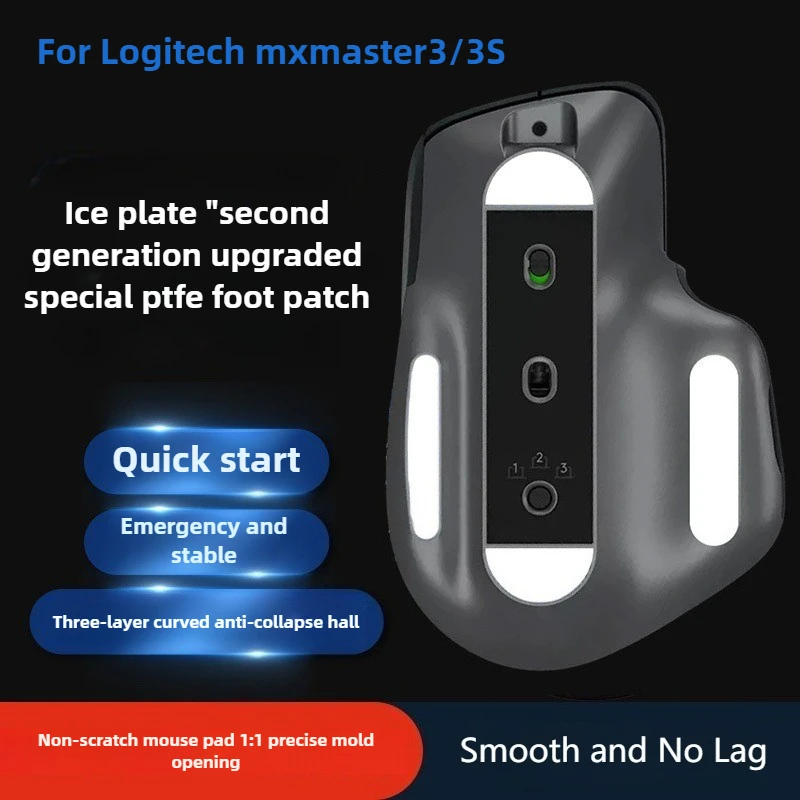 ICE Ice-Version Curved Mouse Skates For Logitech MX Master 2S/2/3S/3 Smooth Glide Wear-Resistant Gaming Mouse Pads - Image 2