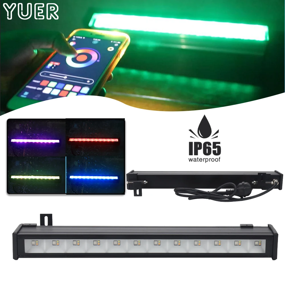 Waterproof IP65 LED 12x3w RGBW App Music Control Wall Wash Timing Color Changing Outdoor Decoration Party Holiday Stage Light