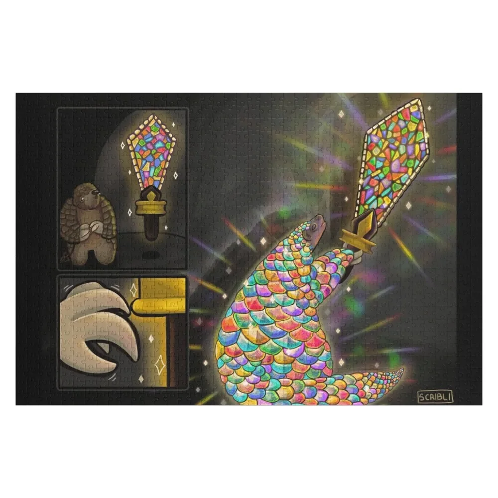 

Cool Pangolin Gets Cool Sword!!! Jigsaw Puzzle Customized Picture Toddler Toys Puzzle