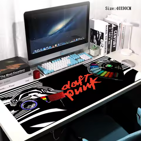 Deskmat Daft Punk Large Mouse Pad Speed Desktop Accessories Xxl Mousepad Gamer 900x400 Gaming Desk Mats Table Cushion Deskpad