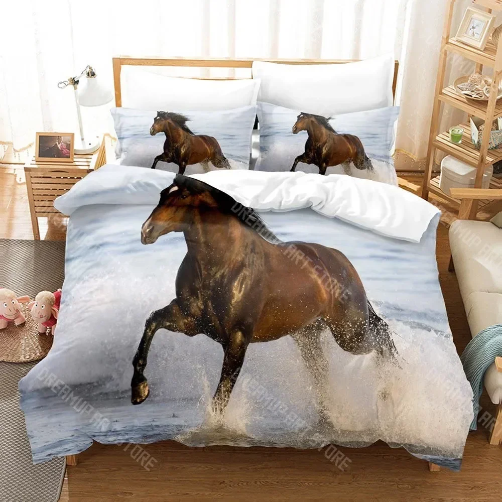 2026 3D Print Animal Horse Bedding Set Single Twin Full Queen King Size Bed Set Teenager Bedroom Duvetcover Sets