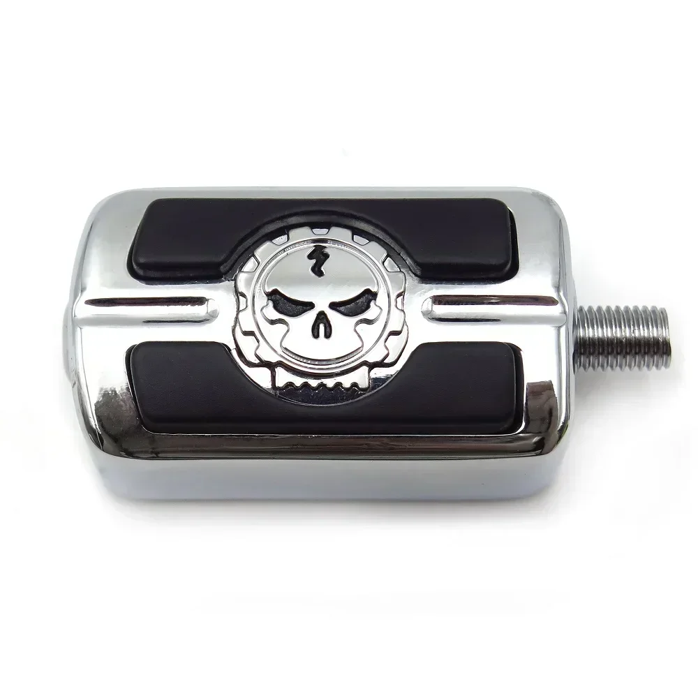 Piezas de motocicleta, palanca de cambios con calavera cromada, clavija de pie para Harley Chopper Touring Cruiser personalizada